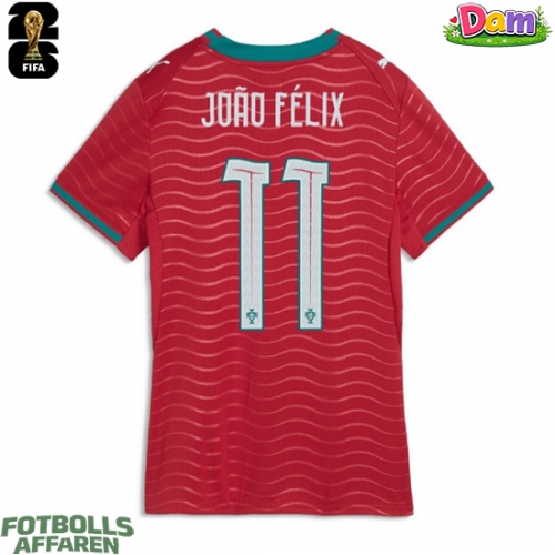 Portugal Joao Felix #11 Hemmatröja Kvinnor VM 2026 Kortärmad